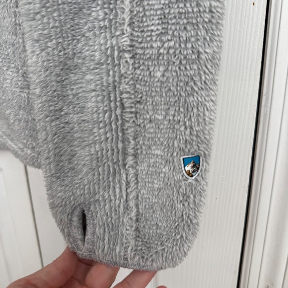 Kuhl Alto Flight Fleece hooded jacket Women's M Gray‎ Thumb holes outdoor Hiking - Picture 4 of 11
